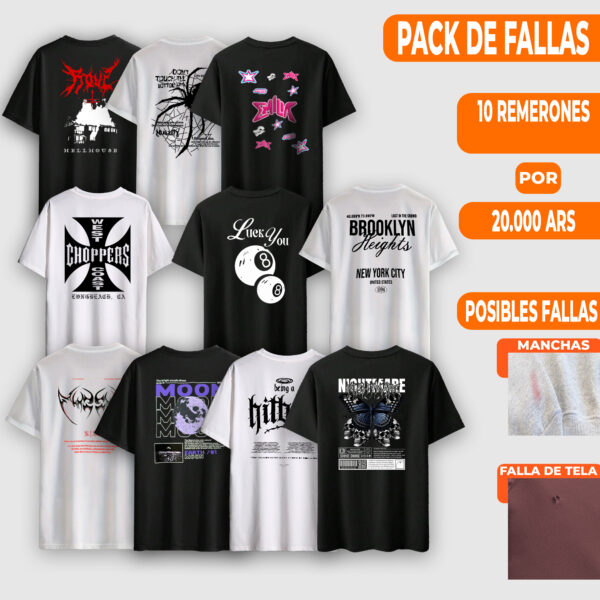 PACK SURTIDO DE 10 REMERONES FALLADOS