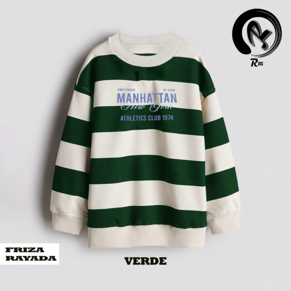 BUZO FRIZA RAYADA (MANHATAN)